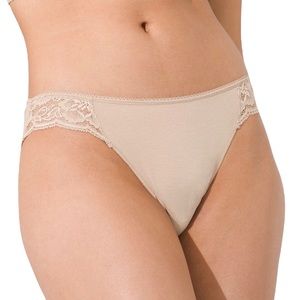 NWT 2 Panties SOMA VANISHING EDGE Cotton Blend W/Lace Bikini XXL / 2X (2 pair)